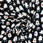 Halloween Ghost Throw Blanket For Bed Couch Chair Living Room Soft Warm Fleece Plush Blanket, (Black White Ghost Bash) Oversized
