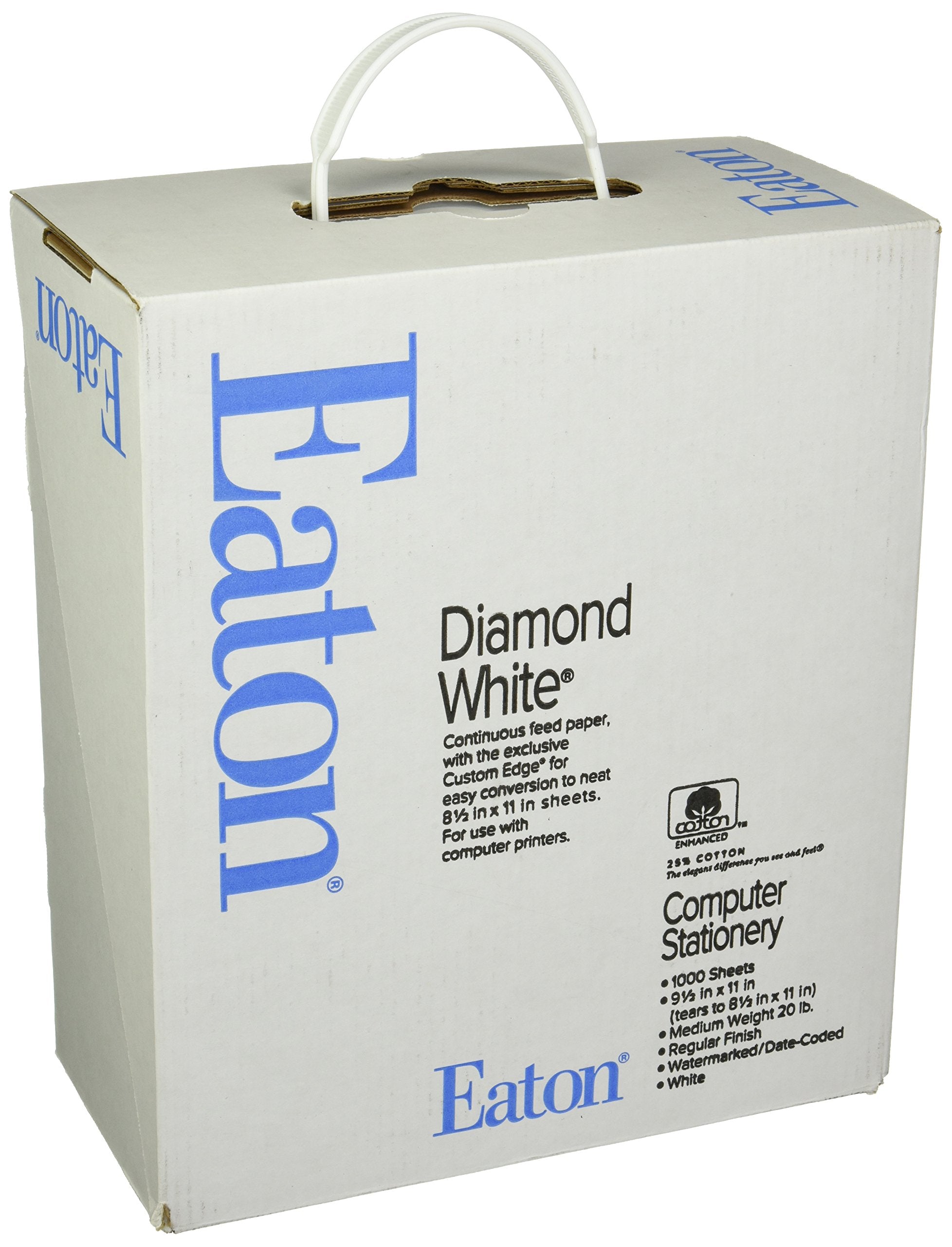 Southworth Continuous Feed 25% Cotton Business Paper, 8.5' X 11', 20 Lb/75 Gsm, White, 1000 Count - Packaging May Vary (35-520