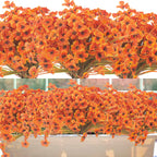 Grunyia Artificial Fall Flowers for Outdoors, 20 Bundles Faux Plants No Fade Plastic Shrubs Autumn Decor Farmhouse Home Garden T