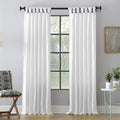 Archaeo Washed Cotton Twist Tab Curtain, 52 x 95, White