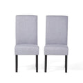 Christopher Knight Home Pertica Fabric Dining Chair (Set Of 2),Wood, Light Grey