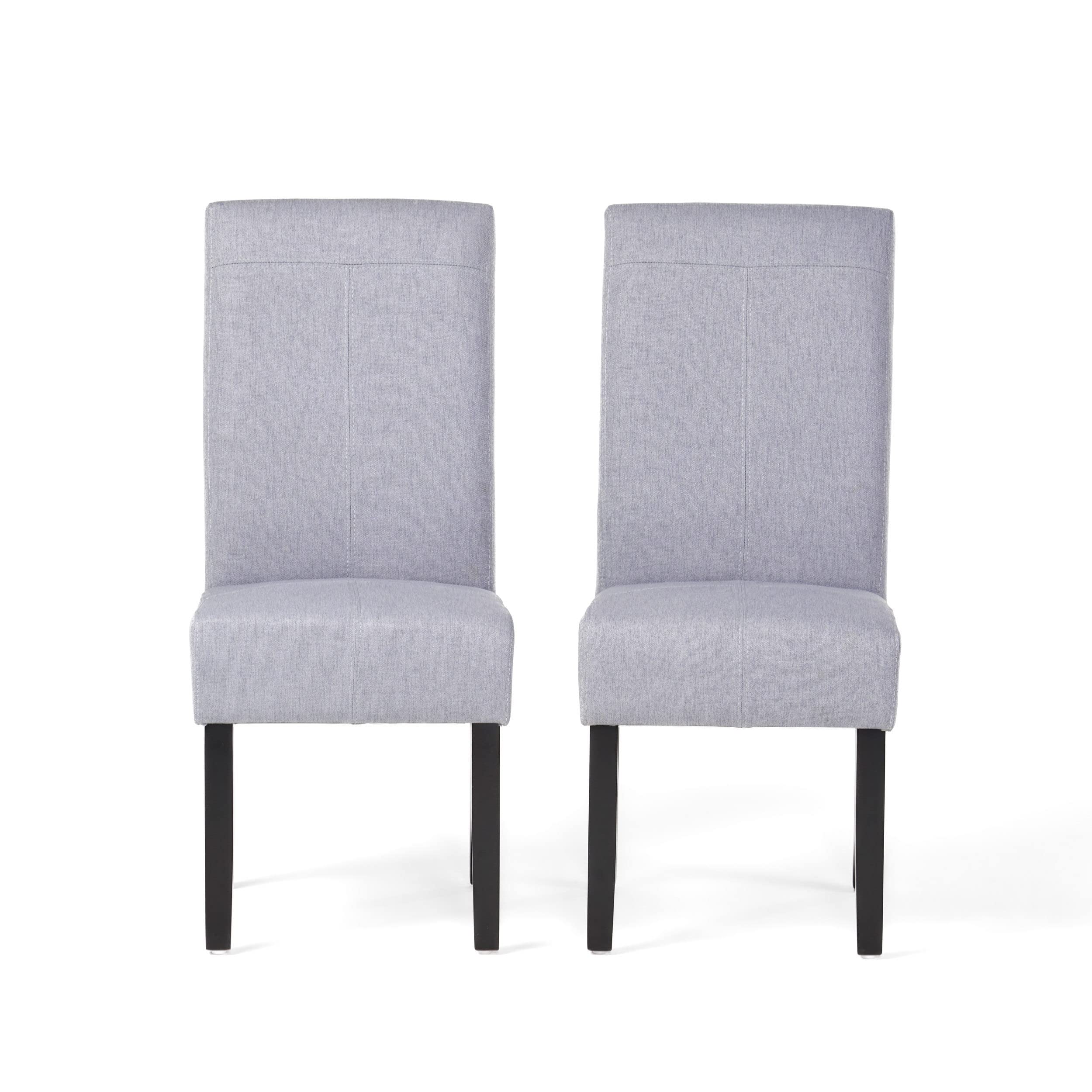 Christopher Knight Home Pertica Fabric Dining Chair (Set Of 2),Wood, Light Grey
