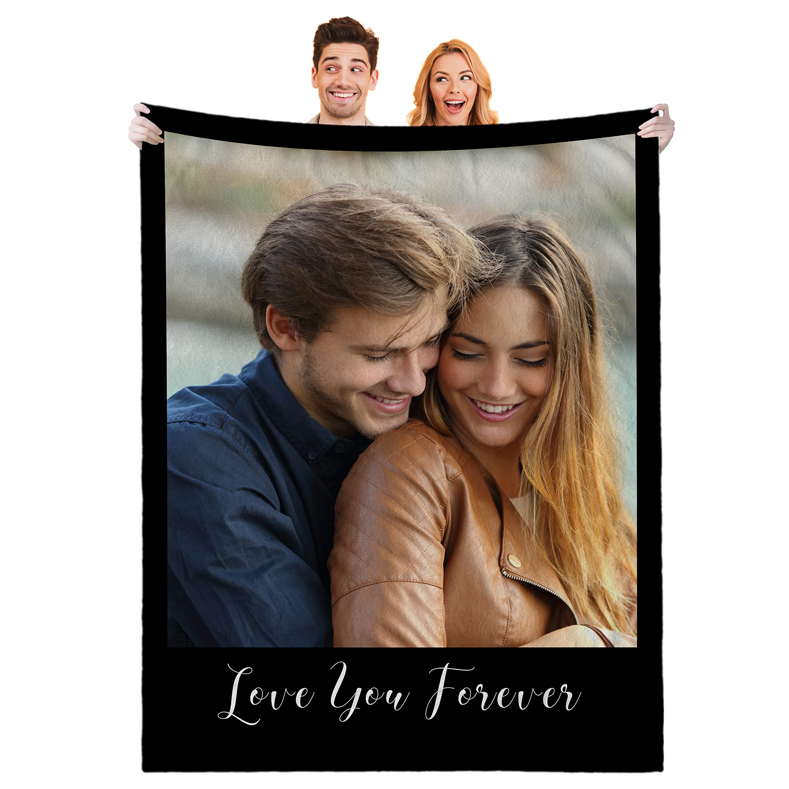 Lcyawer Custom Gifts For Boyfriend, Custom Blankets With Photos, Meaningful Gifts For Wife, Girlfriend, Sentimental Gifts Blanke
