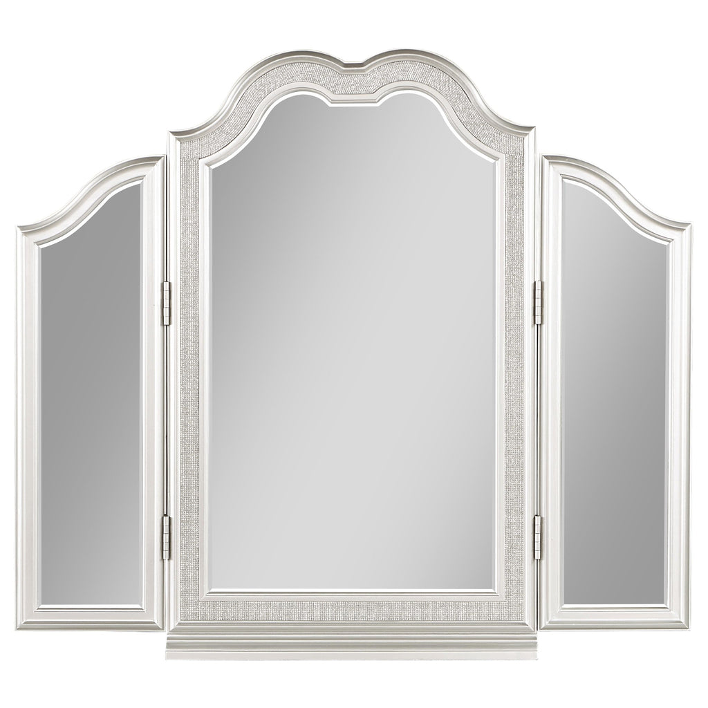 Coaster Home Furnishings Evangeline Vanity Mirror With Faux Diamond Trim Silver