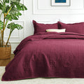 Loves cabin Quilts for Queen Bed Burgundy Bedspreads Bedding Set - Lightweight Bedspread Comforter - Coin Pattern Bedding Cover