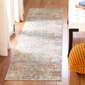 SAFAVIEH Madison Collection Runner Rug - 22 x 10, Grey & Orange, Modern Abstract Design, Non-Shedding & Easy Care, Ideal for H