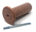 Optimum Slim Memorial Cemetery Flower Vase - Plastic (North American Pink Granite) With Metal Ground Spike, Grave Marker, Decora