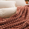 Phf 3D Clipped Fleece Blanket Twin Size For Bed-380Gsm Super Soft Warm Blanket For Fall And Winter, No Pilling, No Shedding, Lig