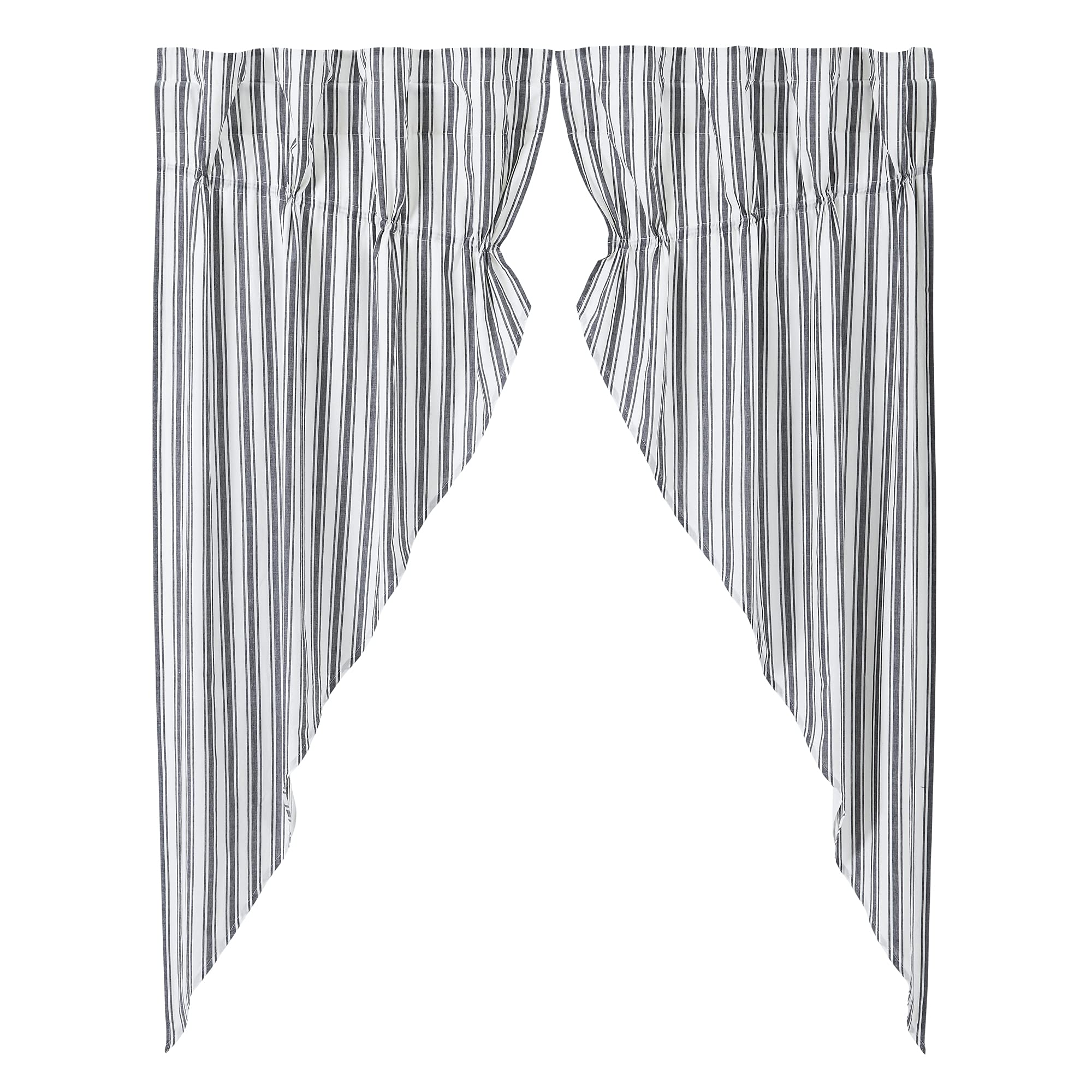 Vhc Brands, Sawyer Mill Ticking Stripe Prairie Panel, Black, 63X36X18, Set Of 3