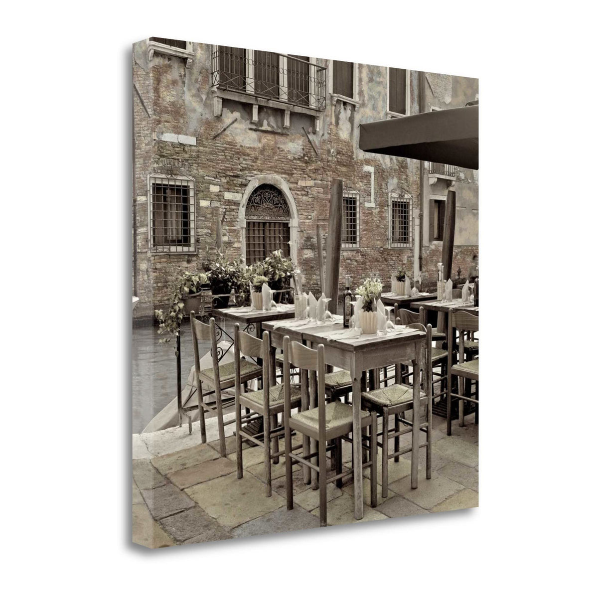 30' Authentic Venetian Café Giclee Wrap Canvas Wall Art