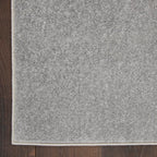 Nourison Essentials Indoor/Outdoor Silver Grey 9' X Square Area -Rug, Easy -Cleaning, Non Shedding, Bed Room, Living Room, Dining Room, Backyard, Deck, Patio (9 Square)