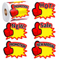 Tinlade 500 Pcs Starburst Signs Price Stickers 2.8 X 3.5 Inch Self Adhesive Price Tags Blank Garage Sale Stickers Writable Retai