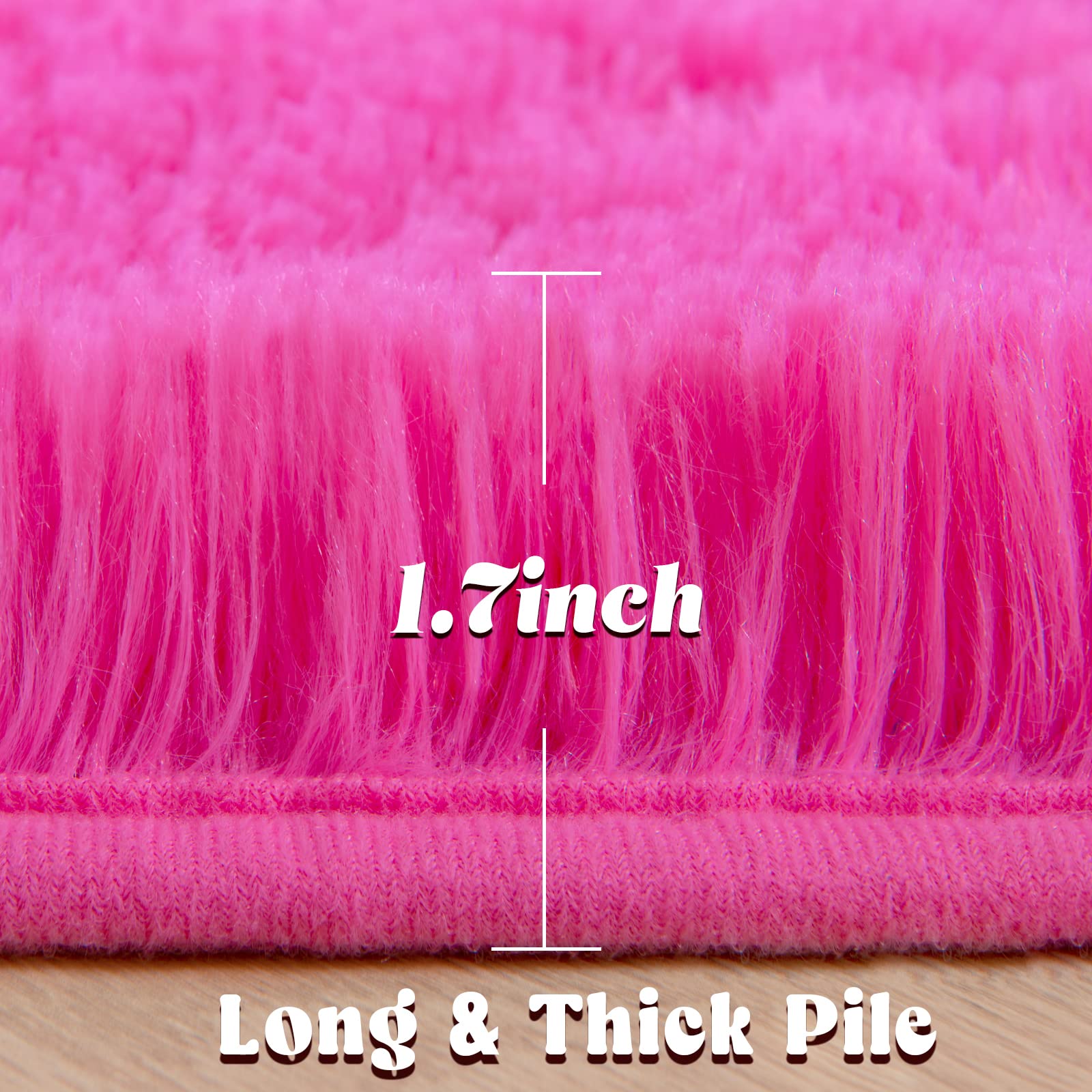 Junovo Round Rug 5X5 Feet Fluffy Soft Area Rugs For Kids Girls Room Princess Castle Plush Shaggy Carpet Cute Circle Nursery Rug