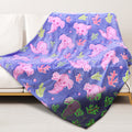 Axolotl Gifts Glow In The Dark Blankets For Girls Salamander Toys For Kids Cute Animals Fish Throw Blankets Soft Fleece Blanket