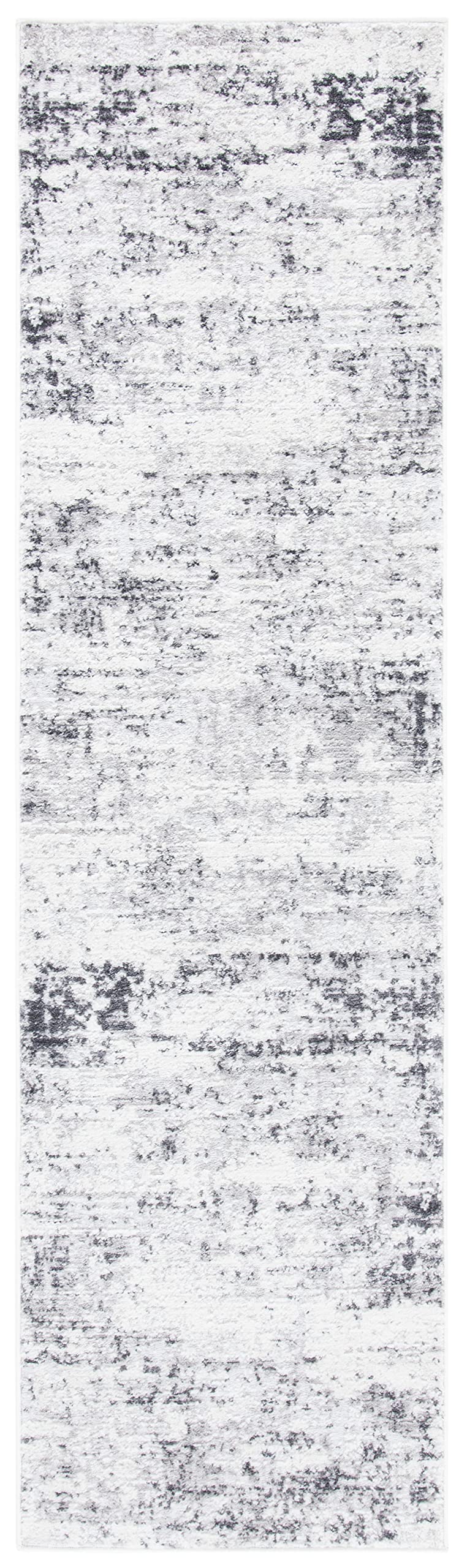 Safavieh Amelia Collection Runner Rug - 2'2'' X 18', Ivory & Grey, Modern Abstract Design, Non-Shedding & Easy Care, Ideal For H