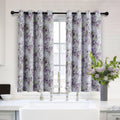 Mysky Home Purple Curtains 54 Inch Length Thermal Curtains For Living Room Bathroom Thermal Insulated Room Darkening Curtains Vi