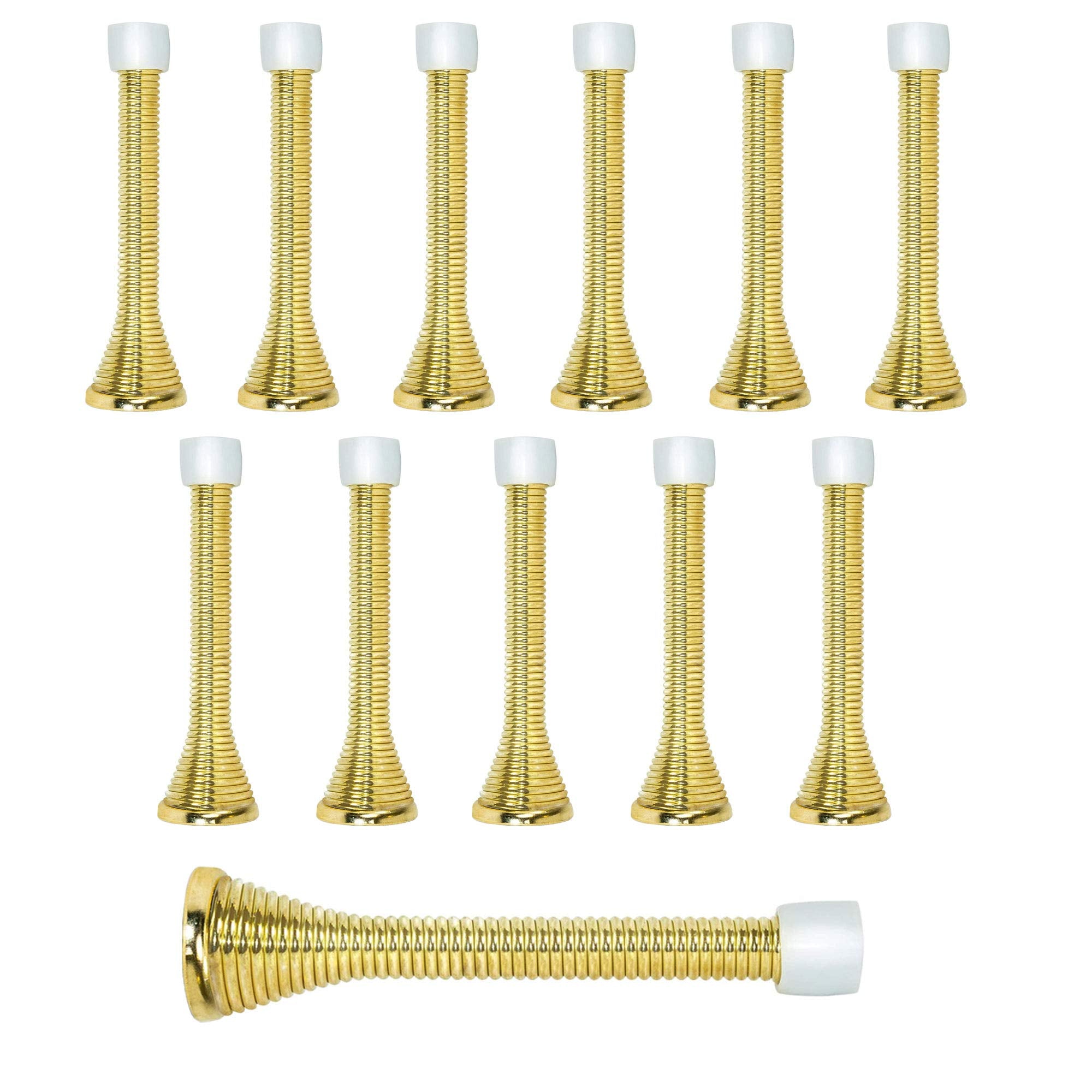 Kiseer 12 Pack Spring Door Stops 3 1/4' Flexible Heavy Duty Spring Doo ...