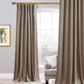 Stangh Camel Beige Bedroom Curtains Velvet, Room Darkening Privacy Protect Drapes For Sliding Door, Back Tab Luxury Home Decorat