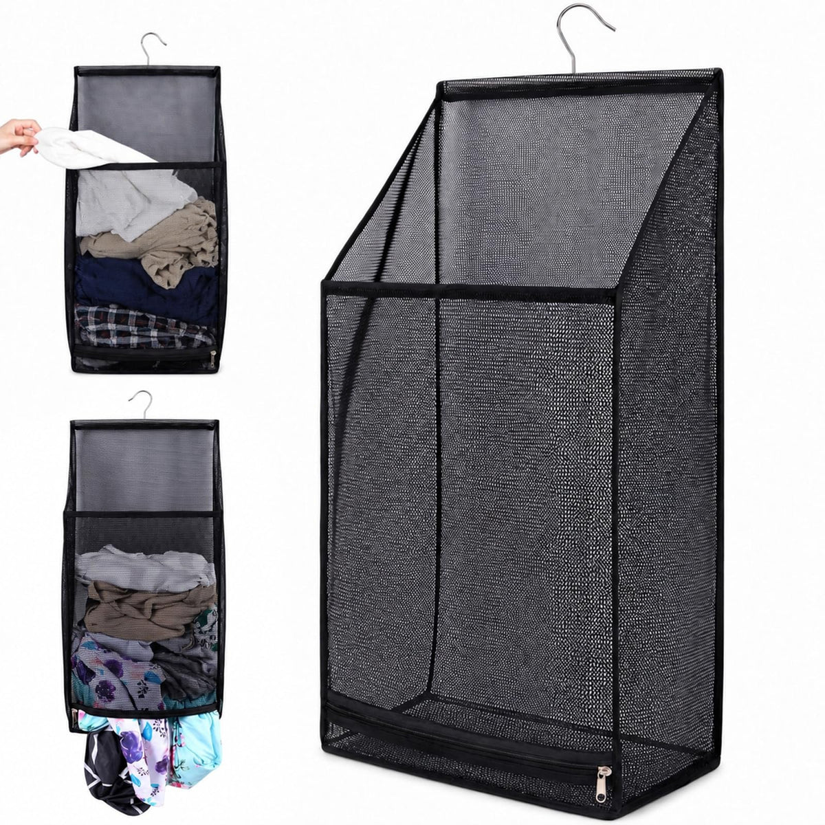MySHUCE 2 Pcs Hanging Breathable Mesh Laundry Bags