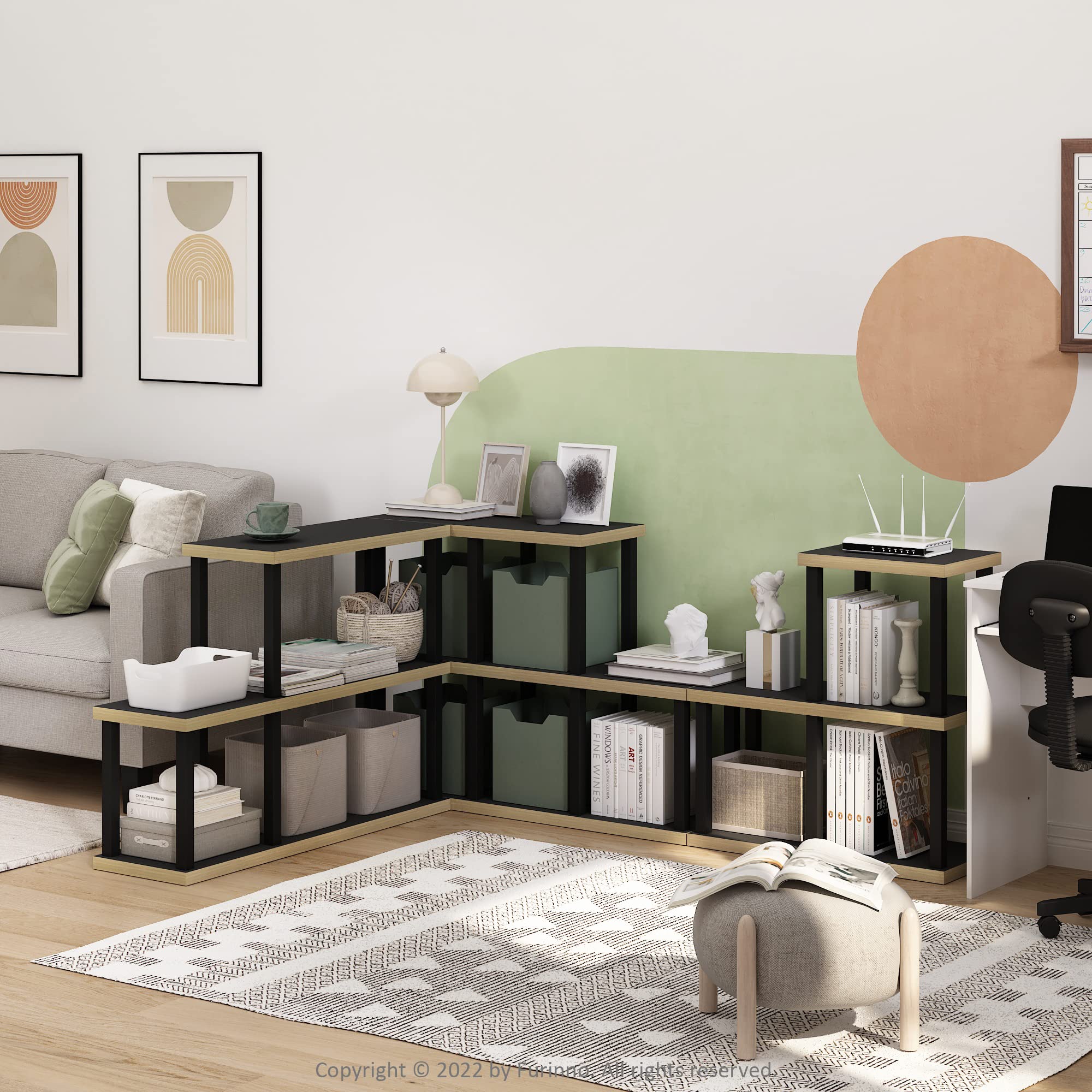 Furinno Turn-N-Tube 4-Cube Decorative Display Shelf - Thumbnail 2