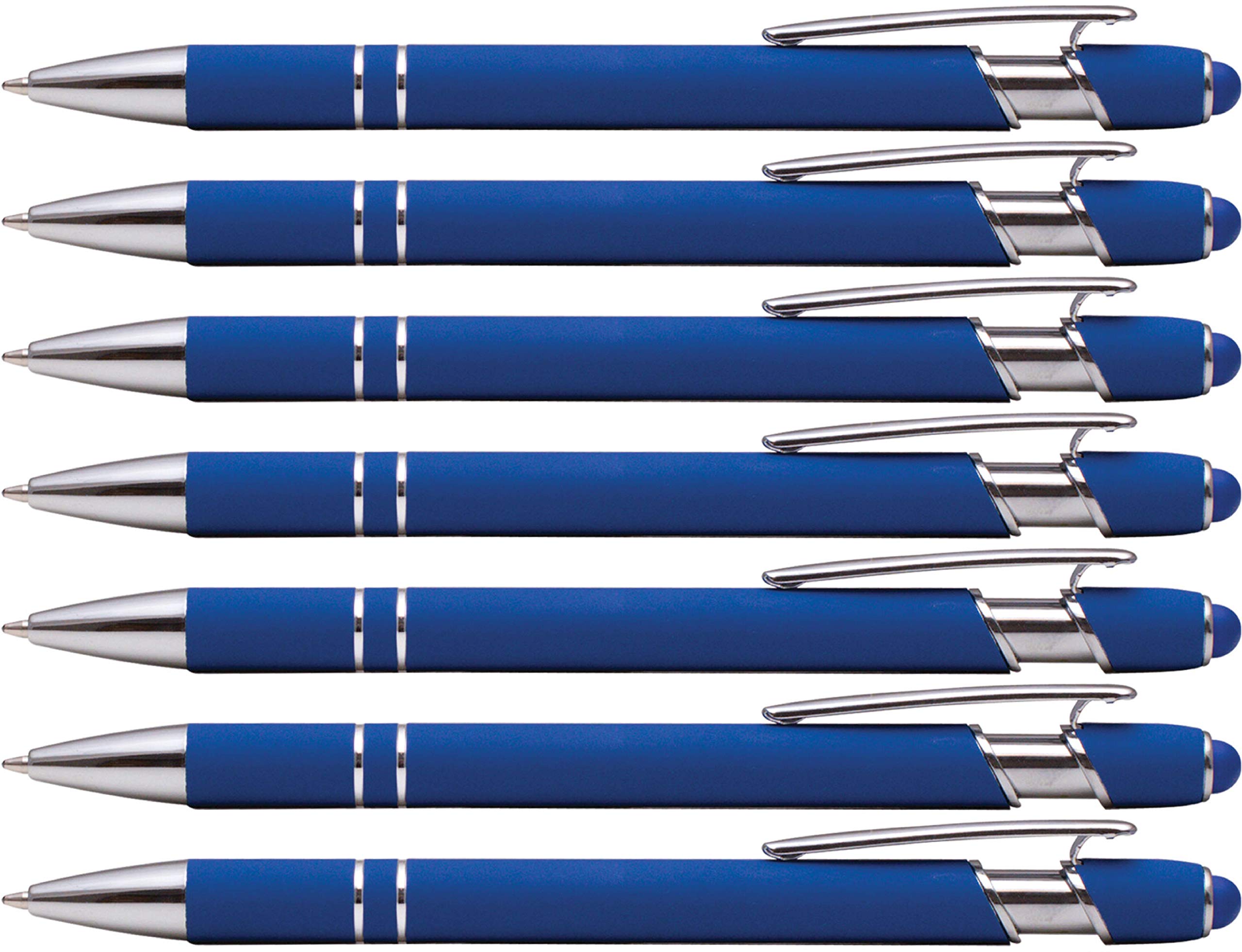 Rubberized Soft Touch | Burst Of Color | Ballpoint Pen With Stylus Tip A Stylish, Premium Metal Pen, Black Ink, Medium Point (Da