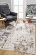 HomeRoots 100% High Grade Polypropylene 4â€ x 6â€ Ivory and Beige Abstract Diamonds Area Rug