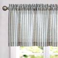 Jinchan Valance Curtain Linen Textured Striped Pattern Valance Short Curtain For Kitchen Bathroom Rod Pocket Pinstripe Valance W