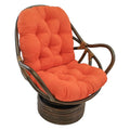 Blazing Needles Microsuede Tufted High Back Chair Cushion, 48' X 24', Tangerine Dream