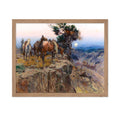 Poster Master Vintage Innocent Allies Painting Poster - Retro The Holdup Print - Western Art - Horse Art - Gift for Men & Women 