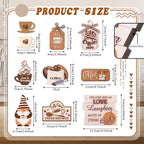 14 Pieces Coffee Tiered Tray Decor Set Coffee Theme Tiered Tray Decor Coffee Wood Signs Coffee Sign Rustic Trays Decor For Summe