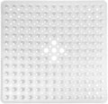 Yimobra Shower Bathtub Mat Non Slip, 21x21 Inch, Soft Square Bath Mat for Tub with Suction Cups and Drain Holes, Stall Floor Mat