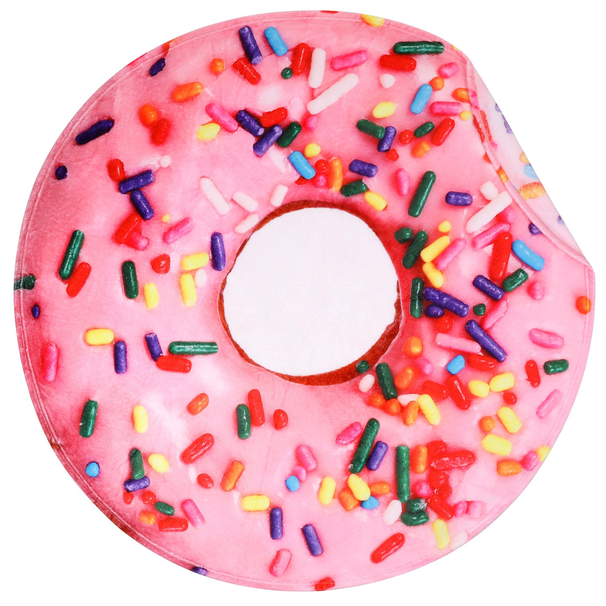 Searoomy Donuts Blanket, Wrap Throw Food Blanket, Novelty Funny Flannel Round Blanket Funny Gifts For Teens Boys And Girls