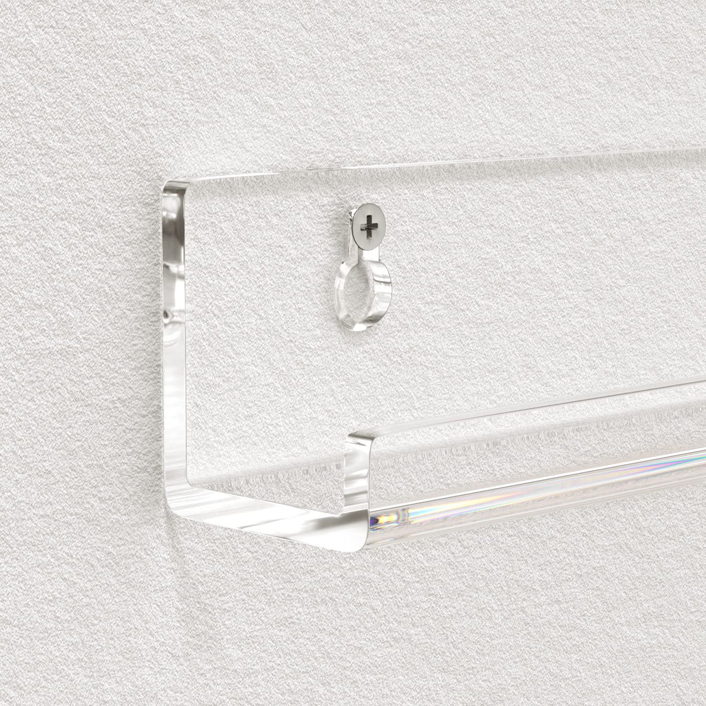 Femeli Vinyl Record Shelf Wall Mount - 6 Pack 12-Inch Clear Acrylic Album Record Holder Display Rack - Art For The Records Collector