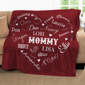 Personalized Name Blankets For Wife, Mom, Grandma Grandpa. Custom Blanket From Your Names. Close To Heart Customized Throw. Gift