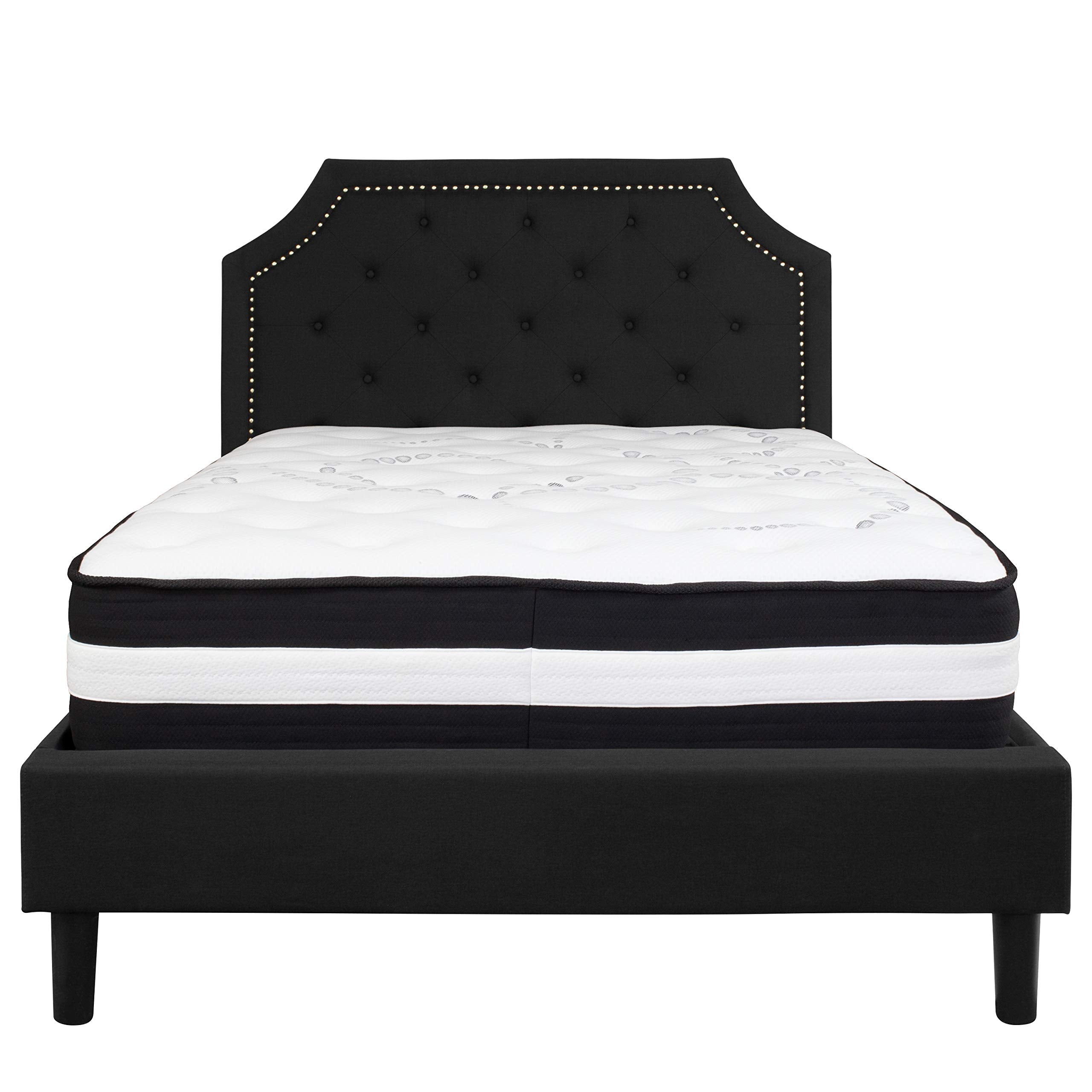Flash Furniture Brighton Full Size Tufted Upholstered Platform Bed