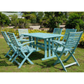 International Caravan Furniture Sciacca Acacia Wood Seven Piece Dining Group