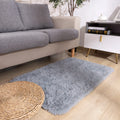 DETUM Grey Rug Small Rug 2X3 Fluffy Rugs for Bedroom Kicthen Entryway Hallyway Washable Gray Area Rug Super Soft Throw Rug Room 