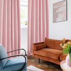 Deconovo Extra Long Blackout Curtains, Back Tab And Rod Pocket Thermal Insulated Room Darkening Curtains For Bedroom - 52X108 Inch, Coral Pink, 2 Panels