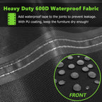 Patio Furniture Covers Waterproof, 600D Outdoor Furniture Covers Waterproof, Rectangular Outdoor Sectional Sofa Set Covers, Extra Large Patio Covers For Outdoor Furniture, 126'X63'X28'-Black