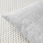Otostar Linen Throw Pillow Covers Set Of 2 Decorative Square Pillowcases Cushion Covers 26X26 Inch For Home Decor Sofa Bedroom Car 65 X 65 Cm Light Grey