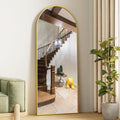 Floor Mirror, 64 x21  Gold Full Length Mirror, Arched Mirror Full Length, Freestanding Mirrors, Arch Floor Length Mirrors with T