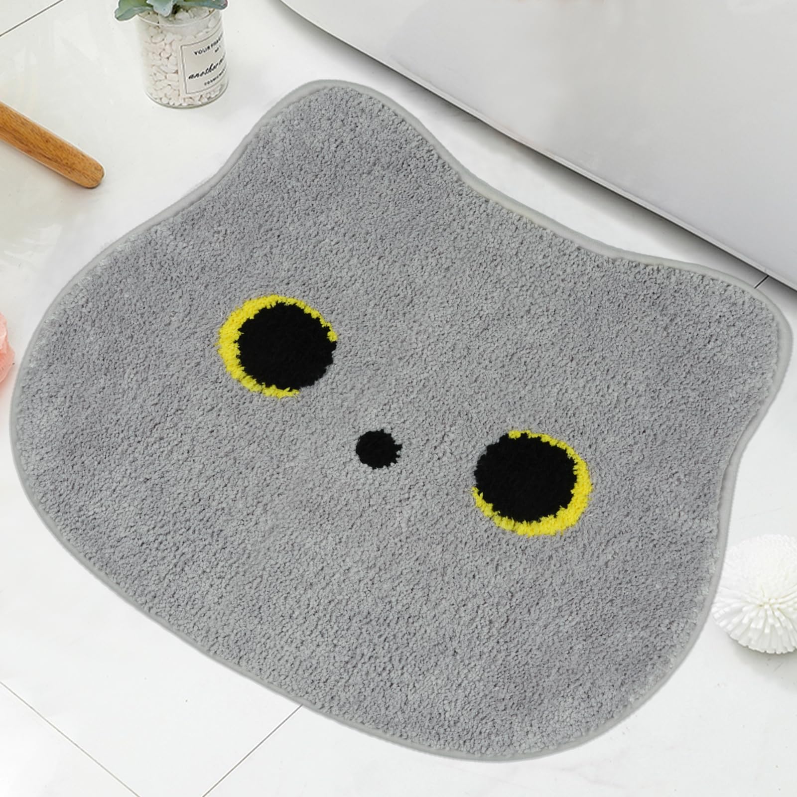NIGOWAYS Cat Bathroom Rug,Cute Bath Mat,Soft and Absorbent Bath Rugs,Non-Slip Bath Mats,Bathroom Mats for Bathroom,Living Room,B