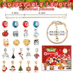 Advent Calendar 2023 Christmas Bracelet, 24 Days Christmas Countdown Calendar With Diy Bracelets Set, Advent Calendars Christmas