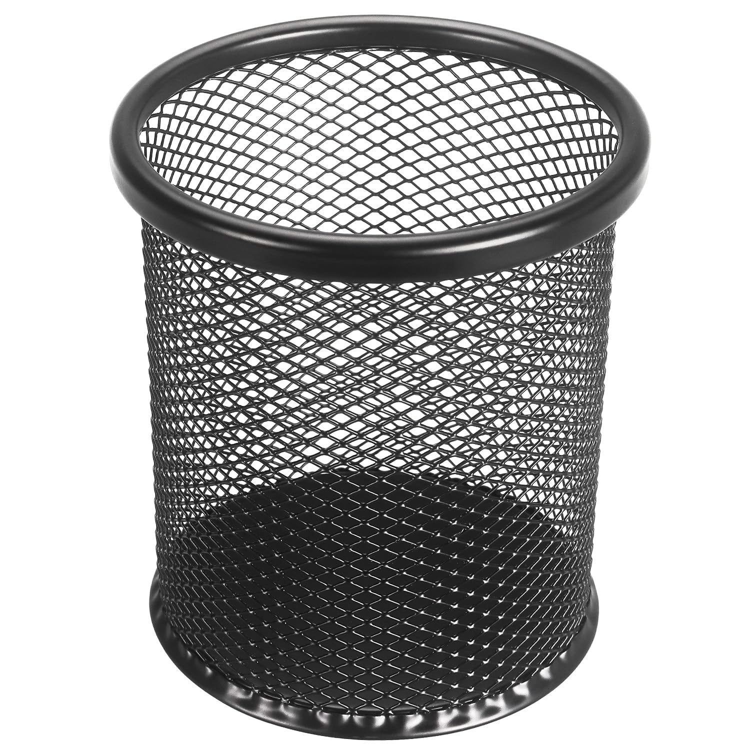 Tamaki Pen Holder Cup For Desk, Wire Mesh Pencil Cup Holder For Desk Office Pen Organizer (Black)