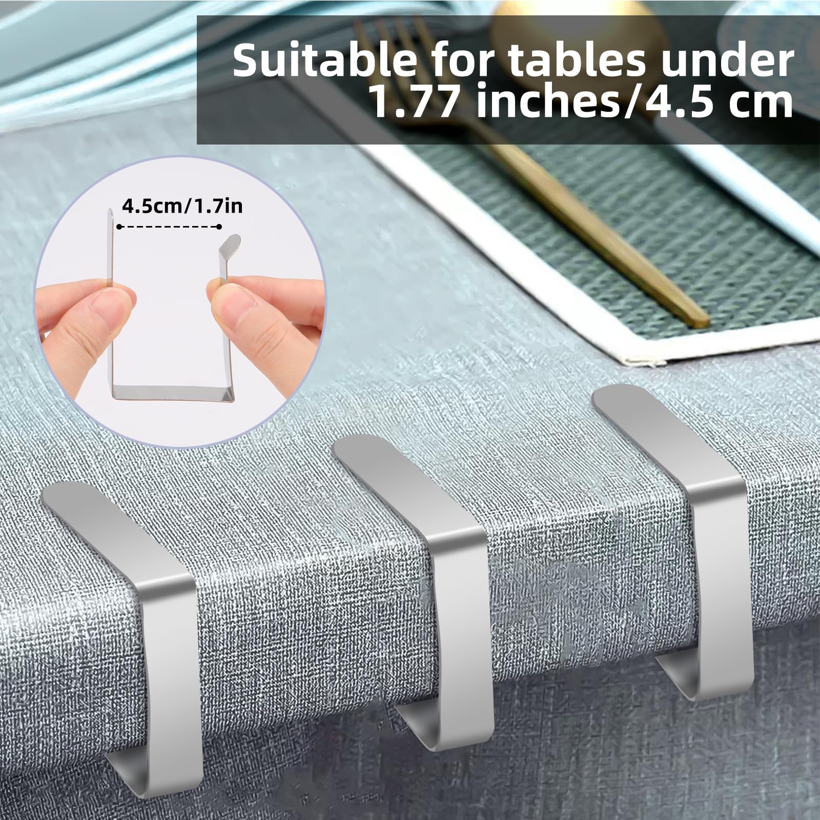 24Pcs Outdoor Picnic Table Clips - High Quality Stainless Steel Tablecloth Clips For Outdoor Tables Picnic Camping,Table Tablecloth Fixing Clips