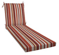 Honeycomb Outdoor Chaise, 22.5' W X 70' L, Stripe Brick Patio Cushion