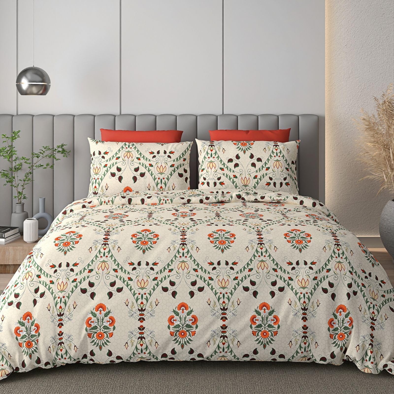 Decomizer Super Soft Glace Cotton King Size Ac Comforter Ii Blanket Ii Duvet For Double Bed With 1 Flat Bedsheet And 2 Pillow Co