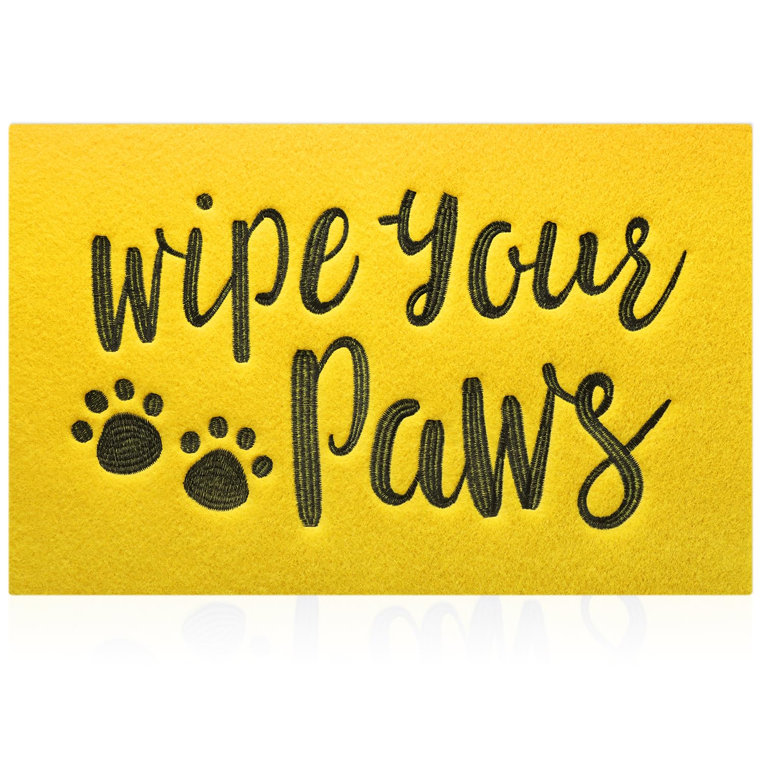 Aazzkang Yellow Door Mat Outdoor Non Slip Funny Wipe Your Paws Doormat Ultra Absorb Mud Easy To Clean Dog Doormat For Front Door