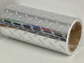 Roll Of Diamond Plate Classic Sign Vinyl, With Self-Adhesive (Silver, 12 Inch X 30 Ft)