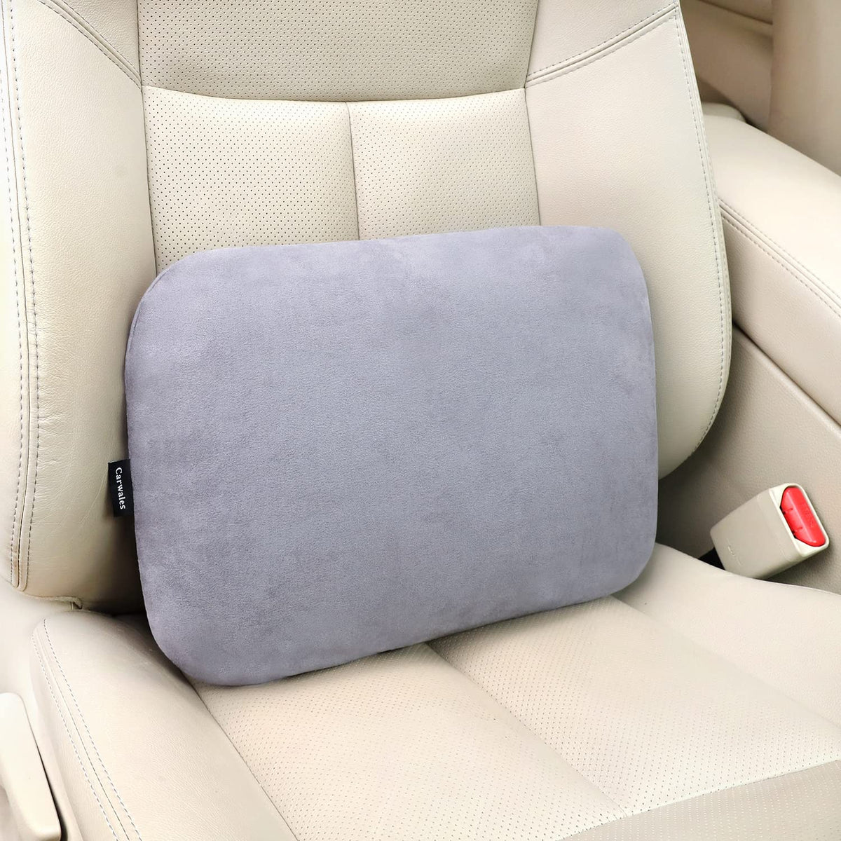 Lumbar Support Pillow For Car Seat Cushion Office Chair Thin Lower Back Pain Waist Support Driver Road Trip Accessories For Wome